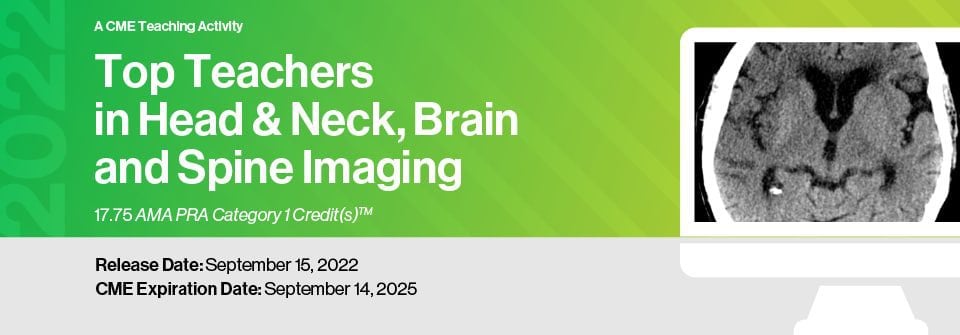 2022 Top Teachers in Head &amp; Neck, Brain and Spine Imaging