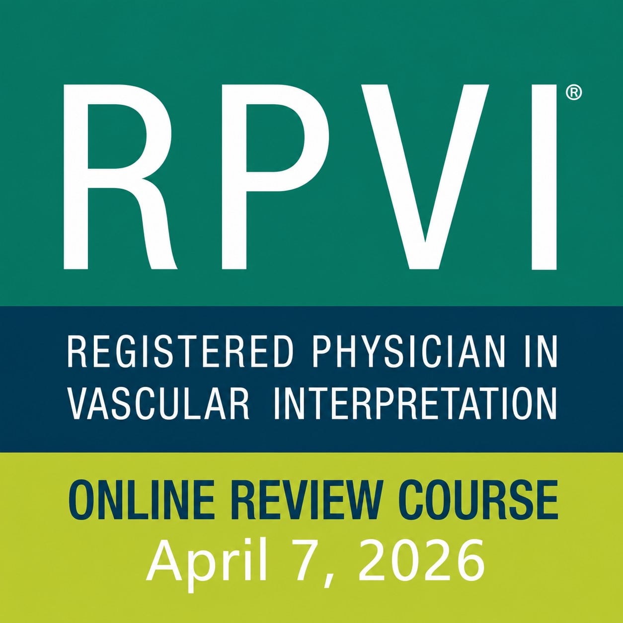 American Society of Echocardiography Registered Physician in Vascular Interpretation Online Review Course 2026
