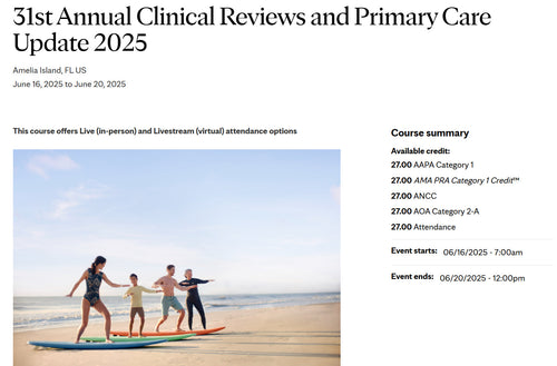 Mayo Clinic 31st Annual Clinical Reviews and Primary Care Update 2025