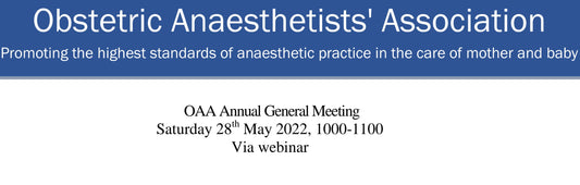Obstetric Anaesthetists Association Annual General Meeting 2022