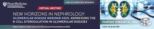 Penn Medicine New Horizons in Nephrology Glomerular Disease Webinar 2026