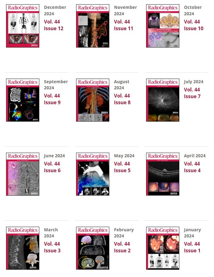 RadioGraphics 2024 Full Archives (True PDF)